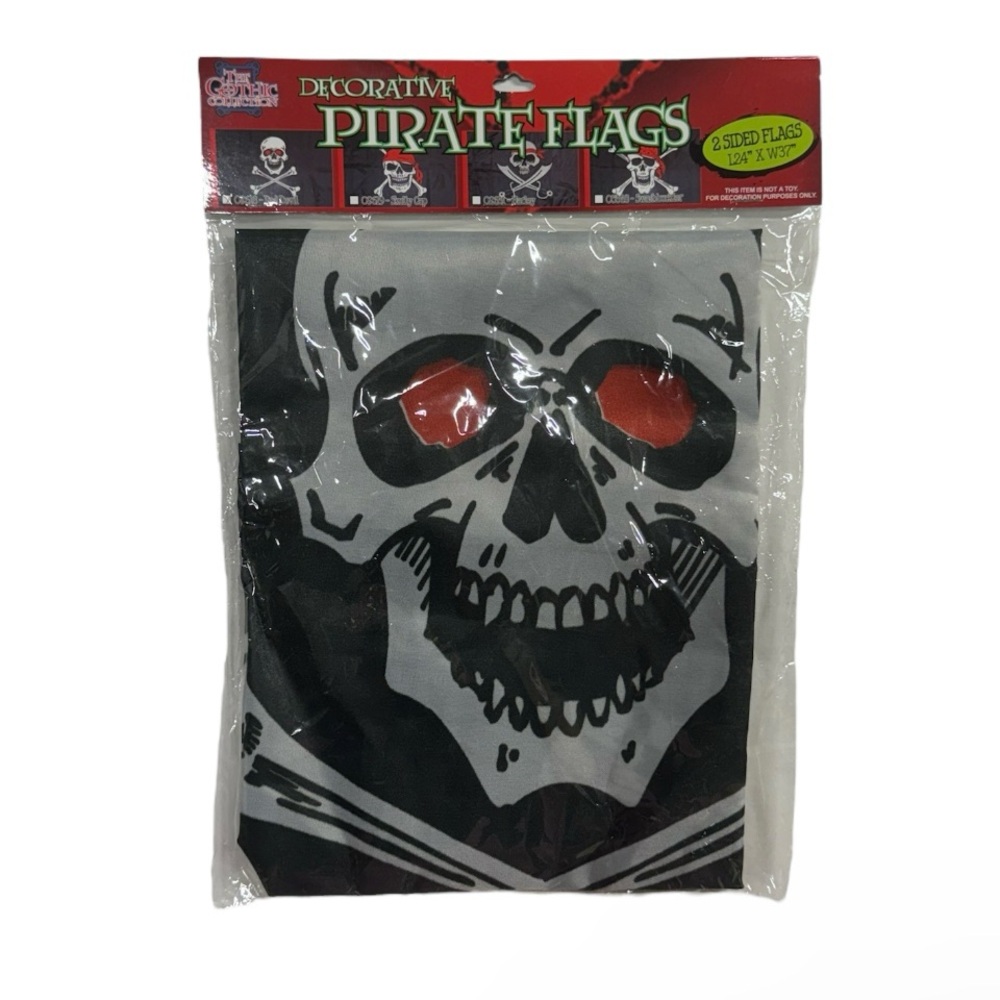 The gothic collection decorative pirate flag, red devil design new in packaging!